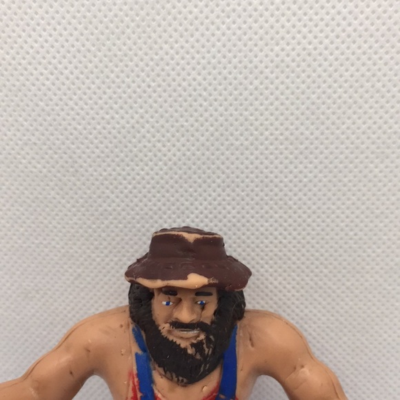 Vintage LJN Titan Sports WWF WWE Rubber Thumb Wrestler Hillbilly Jim 4" 1985 - Picture 2 of 9